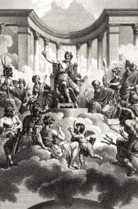 Os Doze Deuses Olímpicos Por Nicolas-André Monsiau, em finais do século XVIII 12 deuses do olimpo