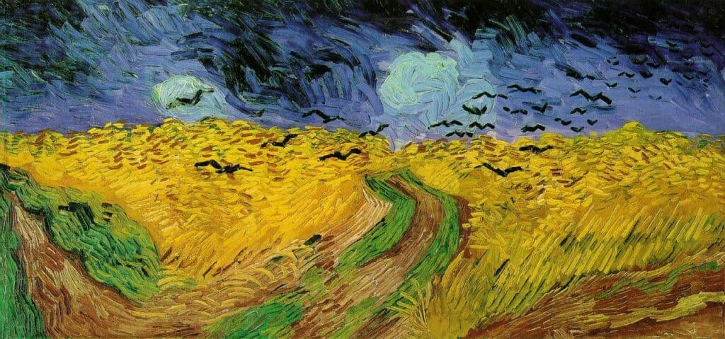 Vincent van Gogh campo de trigo com corvos