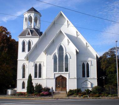 Gothic revival First Baptist Church Methuen MA