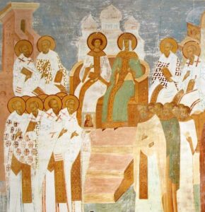 o que foi o movimento iconoclasta Irene e o filho, Constantino VI no Segundo Concílio de Niceia (787)