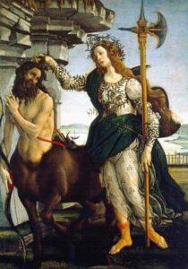 Atena e o Centauro Sandro Botticeli