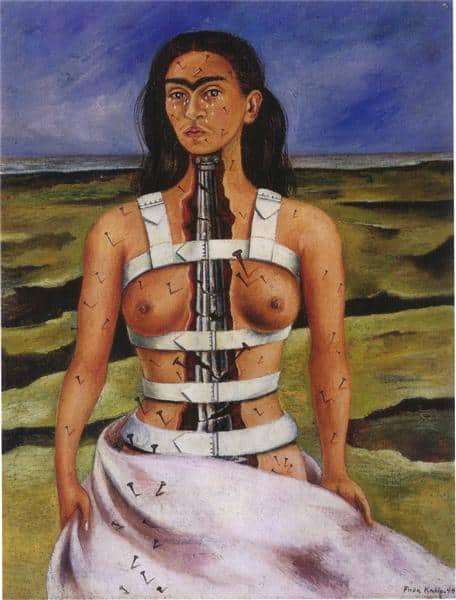Frida Kahlo e suas obras A coluna partida 1944