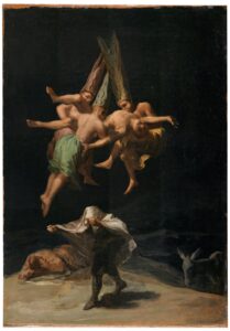 Francisco de Goya, Witches in the Air, 1797, Museu Nacional del Prado, Madrid, Espanha.