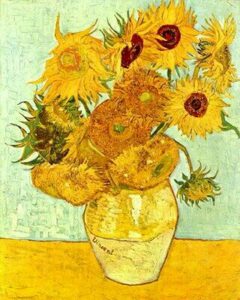 Os girassóis de van Gogh - jarra com 12 girasóis