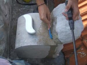 conservação e restauro de pedra limpeza