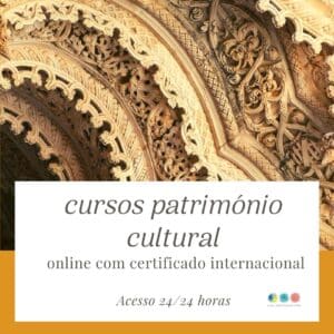 Um detalhe de um portal manuelino representa os cursos online com certificado na área do Património Cultural