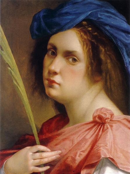 Artemisia Gentileschi Autorretrato como mártir feminino 1615