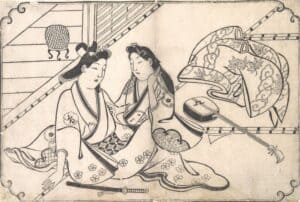 ukiyo-e Hishikawa Moronobu , Two Lovers, ca. 1675–80.