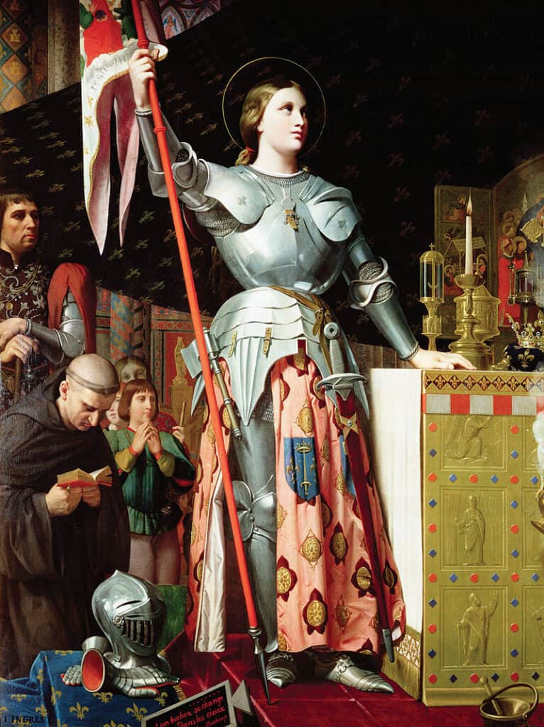 Joana d'Arc na coroação de Carlos VII, de Jean Auguste Dominique Ingres (1854)