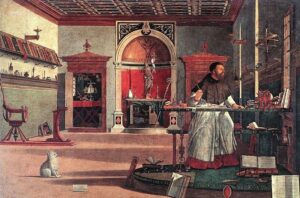 Santo Agostinho no seu escritório, de Vittore Carpaccio, 1502