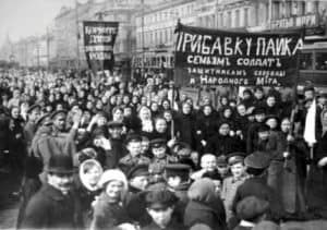 Dia da mulher Manifestações na Rússia em 1917