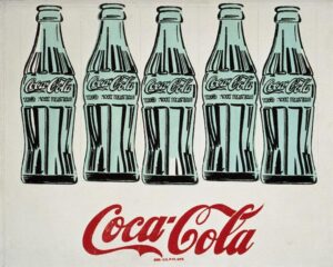 Historia del arte para niños Green Coca- cola bottles, 1962
