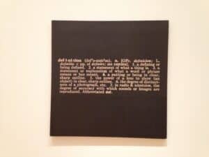 Conceptual art “Definition”, 1966.