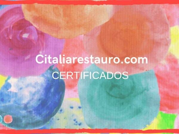 Certificado de formação da citaliarestauro