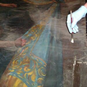 Consrrvação e restauro de pintura - limpeza