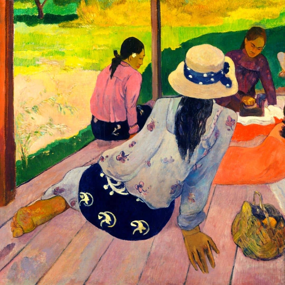 Pintura de Gauguin representando três mulheres - análise de arte no blog de arte