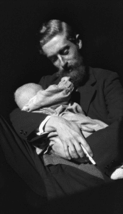 Photo of M.C Escher and his son George, December 29, 1926