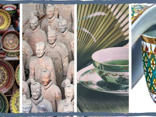 foto que mostra a diferença entre porcelana e cerâmica