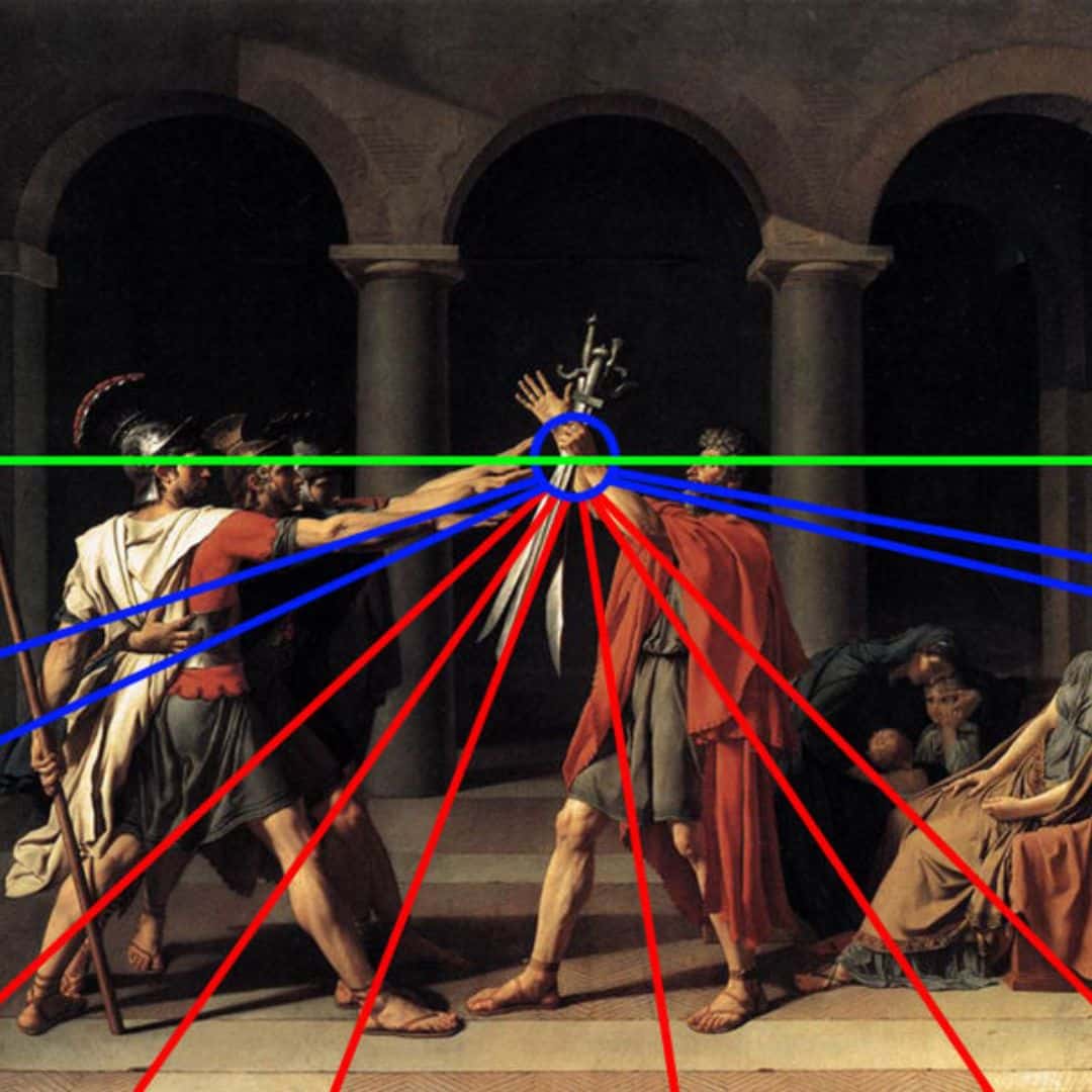 curso de interpretação de arte - esquema de ponto de fuga