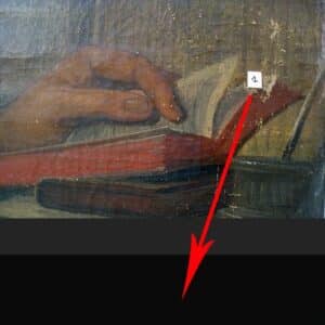 recolha de amostra estratigráfica em restauro de pintura