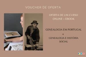capa de voucher para curso de genealogia em Portugal