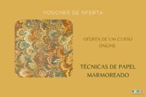 capa de voucher para curso de papel marmoreado