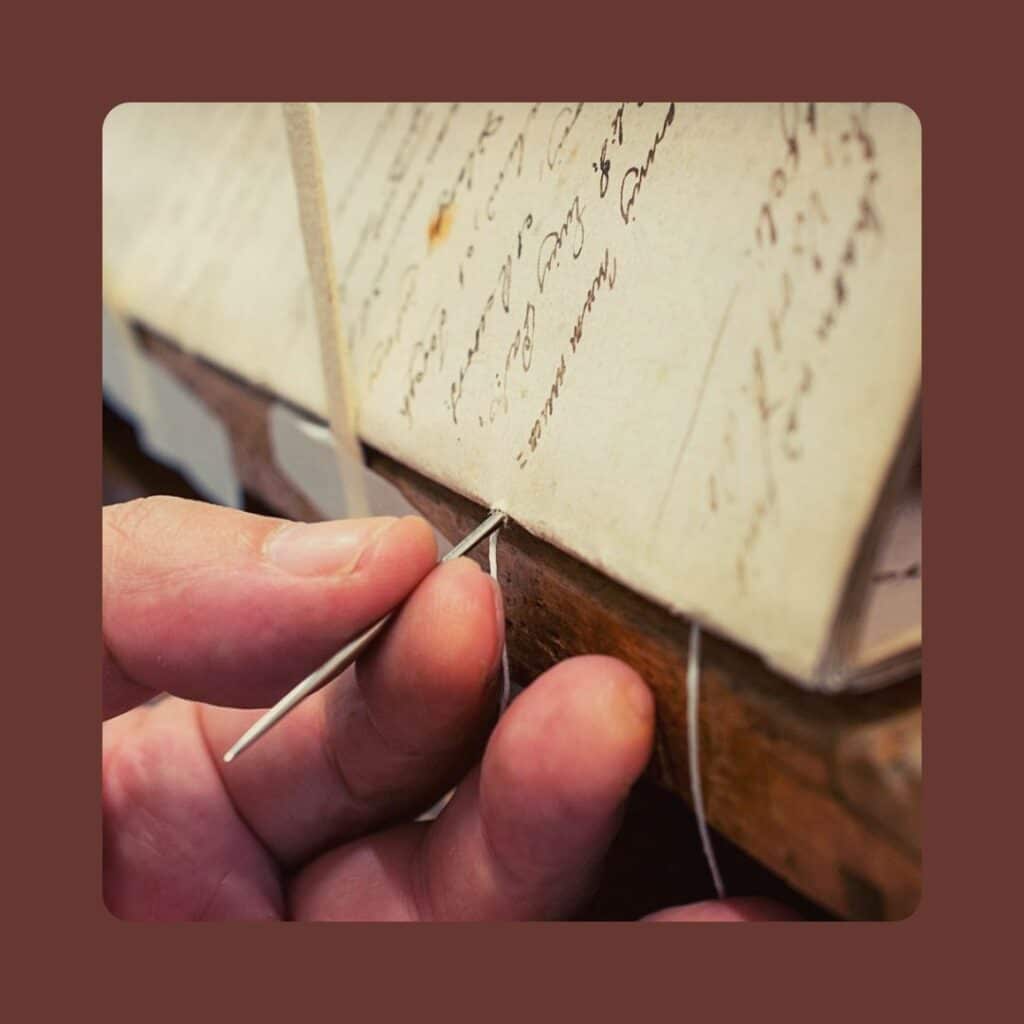 capa de curso de encadernação artesanal