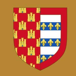 escudo português com castelos e flor de lis