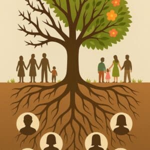 deseho de uma árvore genealógica